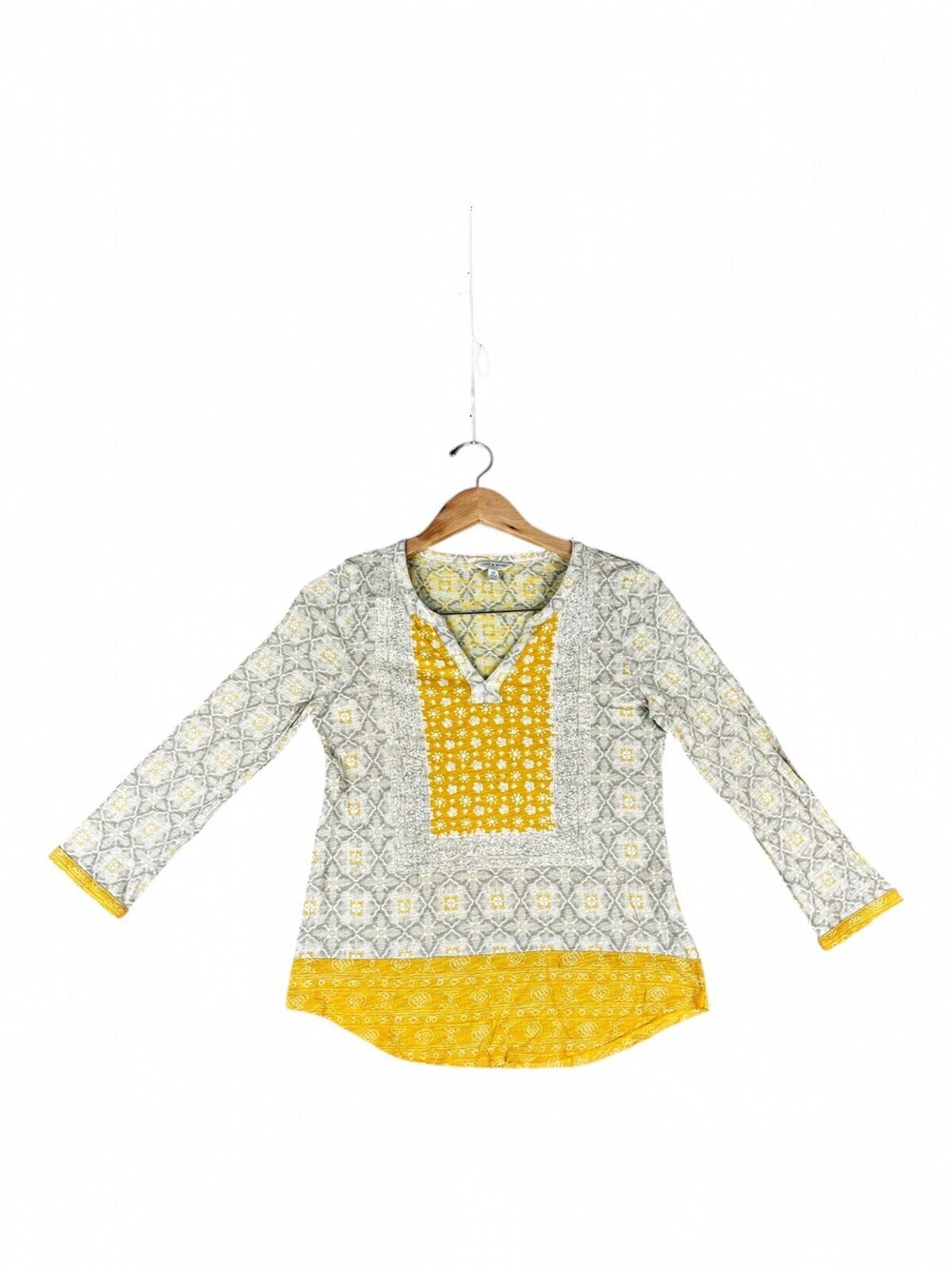Lucky Brand Boho Printed V-Neck Tunic Top S